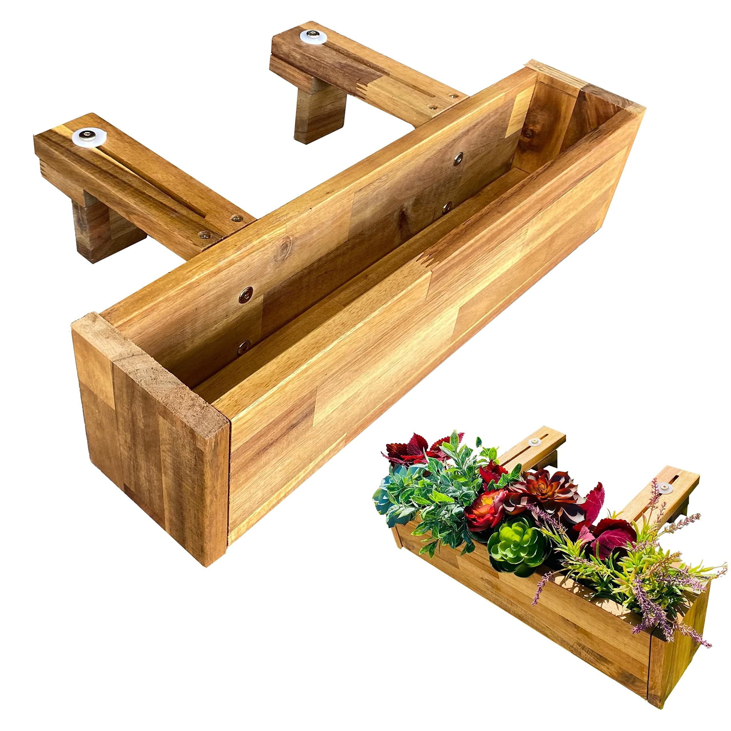 Enhance Your Garden's Charm with Handcrafted Wooden Flower Boxes