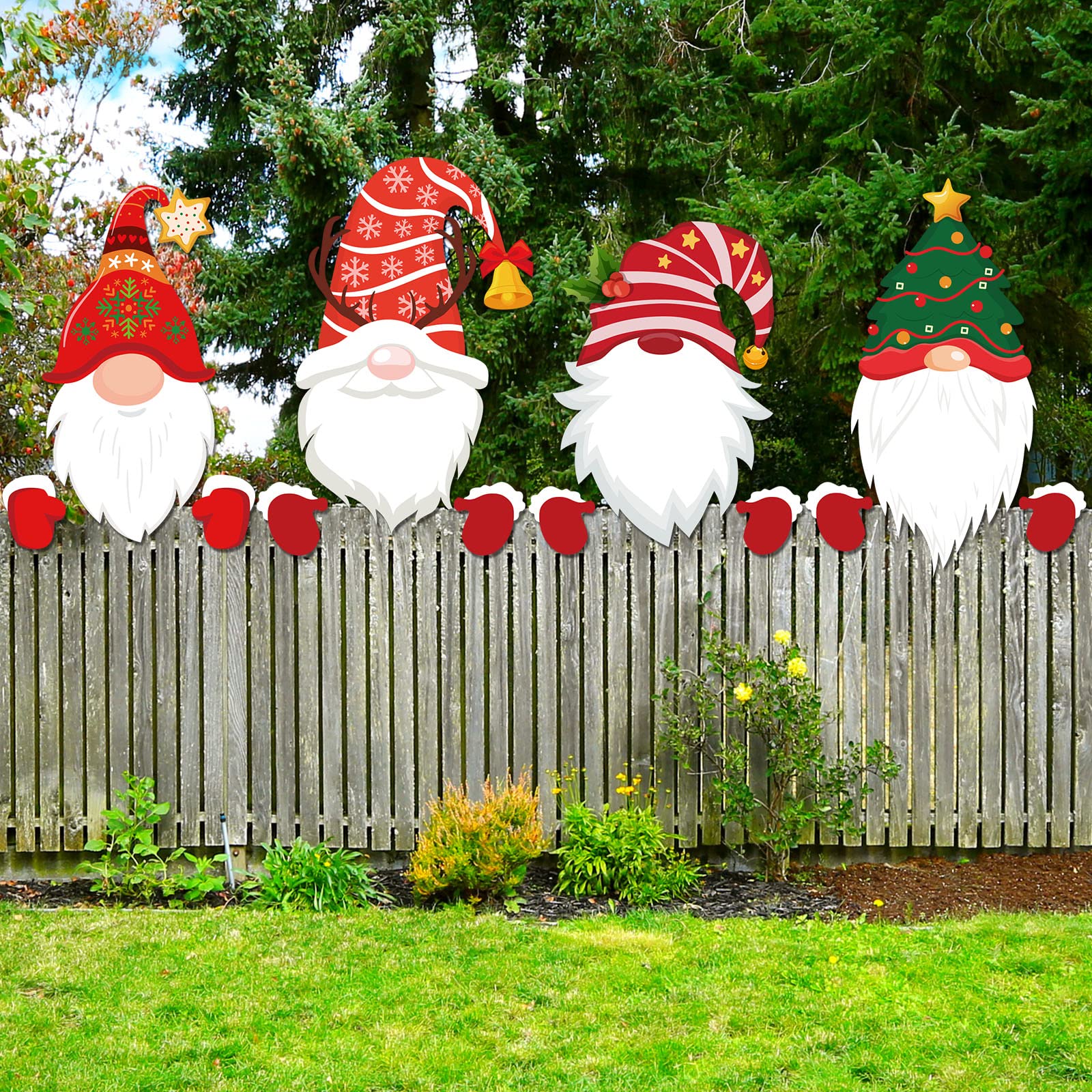 “Enchanting Outdoor Garden Decorations for a Magical Christmas Season”